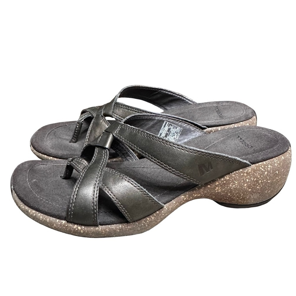 Merrell Sundial Cross Antique Brass Ladies Slip On Sandals Air Cushion Size 7